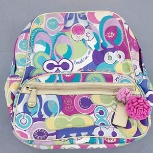 Coach Poppy Pop C Graffiti Backpack f19432